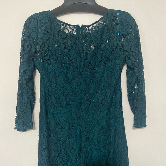 Lauren Ralph Lauren emerald green full lace mother of the bride dress - Picture 10 of 10